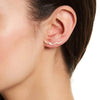 Wave Ear Climber Earrings silver gold: Yellow gold