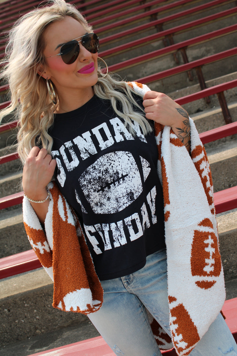Sunday Funday Football Tee | Black