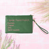 I Speak Fluent French Message Flat Pouch Bag With Wristlet
: Green