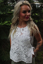 Boho Summer Livin Crochet Vest Top | Off White