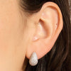 Teardrop Pave Earrings: Silver