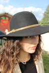 Going Places Crystal Wool Floppy Hat | Black