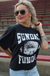 Sunday Funday Football Tee | Black