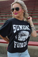 Sunday Funday Football Tee | Black