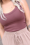 Reversible Ribbed Tank Top: French Roast