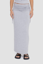 Mono B 2-in-1 Convertible Maxi Skirt | Gray