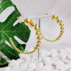 Gradation Bauble Hoop Earrings: Silver