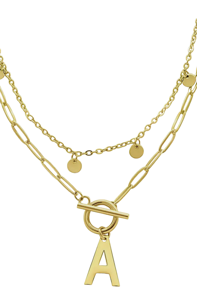 Initial Layered Necklace