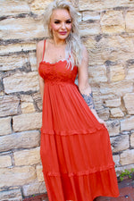 Boho Belle Maxi Dress | Blood Orange