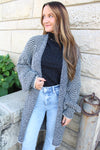 Blare Open Front Herringbone Cardigan