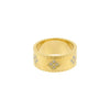 Tarnish Resistant 18k Gold Plated Crystal Clover Band Ring