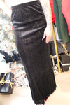 Hello Holiday Lurex Velour High Waisted MIDI Skirt