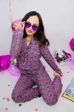 Cozied Up to You Heart Pajama Set | Charcoal