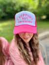 I Support Day Drinking Trucker Hat | Pink
