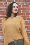 Gingersnap Scalloped Hem Oversized Sweater