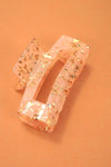 LARGE TRENDY GLITTER RECTANGLE HAIR CLAW CLIPS