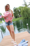 Star Babe Sequin Patch Tank | Red White