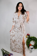 Blooming Beauty Floral Maxi Dress | Taupe