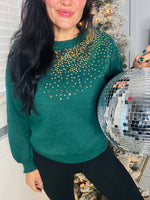 Holiday in Vermont Sequin Sweater | Hunter