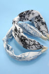 FLORAL TOILE PATTERN VINTAGE HAIR BAND BANGS | Blue