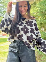 Fall 70s Vibe Lightweight Floral Sweater