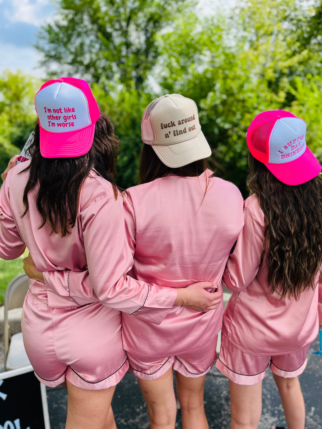 Moms Club Satin Pajama Set | Rose Pink