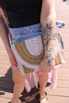 Mixed Striped Straw Clutch / Crossbody Bag
: Taupe