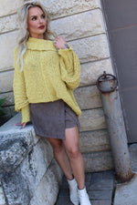 Twill Studded Wrap Skort | Mocha