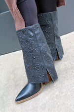 Luxe Noir Holiday Shine Boots