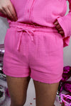 Jaclyn Sue Boutique Exclusive Pink Bow Shorts Set
