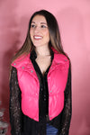 The Pink Friday Pleather Vest