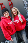Merry Babe Hooded Sweatshirt | Red