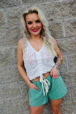 Cart Babe Green Pocketed Shorts