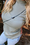 It Girl Diagonal Zip Detail Tanktop | Sage