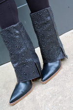 Luxe Noir Holiday Shine Boots