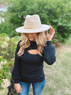 Boss Babe Chain Link Fedora - Beige - Jaclynsueboutique