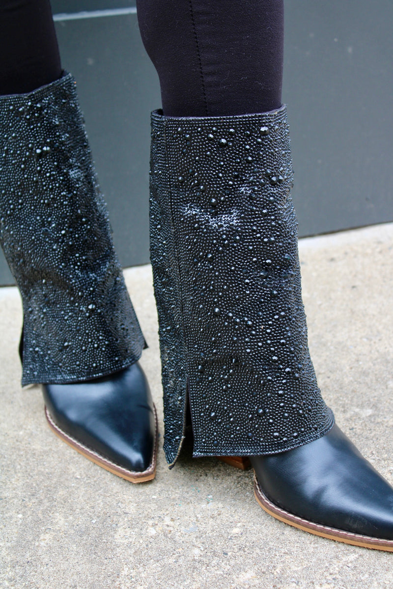 Luxe Noir Holiday Shine Boots