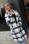 Plaid Woolen Coat With Detachable Hood