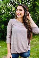 A Twist of Fall Knotted Top | Mocha