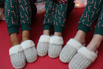 Knitted Snug Faux Fur Slippers