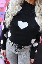 Steal My Heart Black and White Sweater