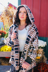 Cozy All Season Hooded Teddy Jacket | Navy