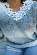 Autumn Delight Lace Detail Sweater