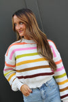 Multicolor Striped Sweater | Orange Multi