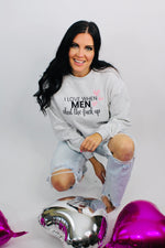 Jaclyn Sue Exclusive Shut the F Up Crewneck | Heather Gray