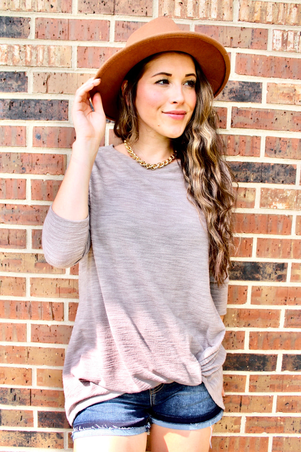 A Twist of Fall Knotted Top | Mocha