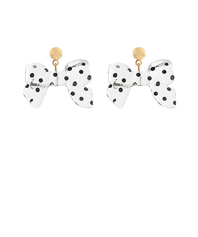 Polka Dot Bow Earrings