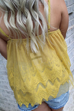 Lemongrass Lace Layered Cami