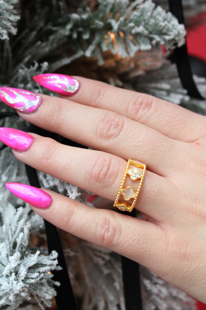 Vintage Clover Ring | Gold