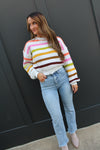 Multicolor Striped Sweater | Orange Multi